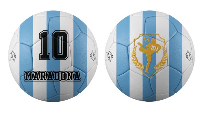 (Mis 5) Pallone MARADONA Argentina (Bianco/Azzurro)…x25